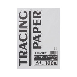 【ポイント10倍】(まとめ) TANOSEE トレーシングペーパー60g A4 1パック（100枚） 【×10セット】