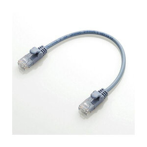�i�܂Ƃ߁j�G���R�� Gigabit���炩LAN�P�[�u��(Cat6����) �u���[ 0.15m LD-GPY/BU015 1�{�y×10�Z�b�g�z