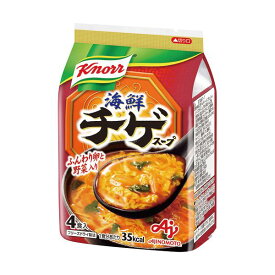 （まとめ）味の素 クノール 海鮮チゲスープ9.4g 1袋（4食）【×10セット】【代引不可】