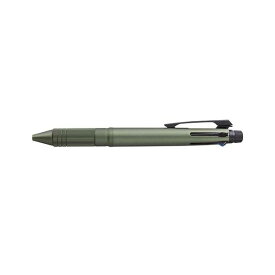 （まとめ） 三菱鉛筆 ジェットストリーム4＆1 メタル 4色ボールペン0.5mm（黒・赤・青・緑）+シャープ0.5mm ダークグリーン 【×3セット】