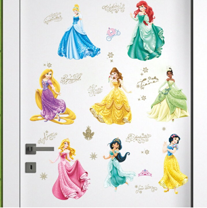 楽天市場 ディズニープリンセス Disney Princess Rmkウォールステッカー ラプンツェル アリエル 白雪姫 ベル シンデレラ アリエル Cyber Gate 楽天市場店