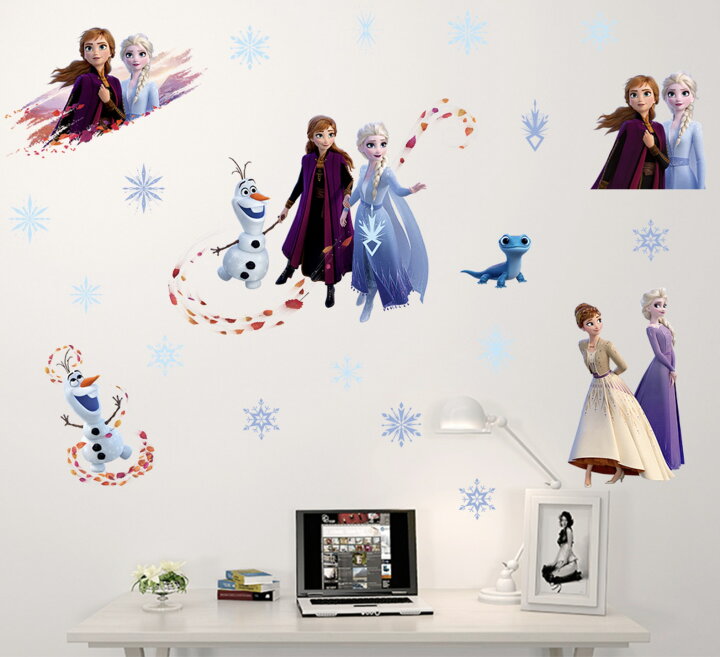 楽天市場 Disney Frozen ディズニー プリンセス アナと雪の女王 エルサ アナ オラフ ウォールステッカー ウォール ステッカー ポスター シール 貼って はがせる 壁紙 壁シール 子供部屋 Pa Cyber Gate 楽天市場店