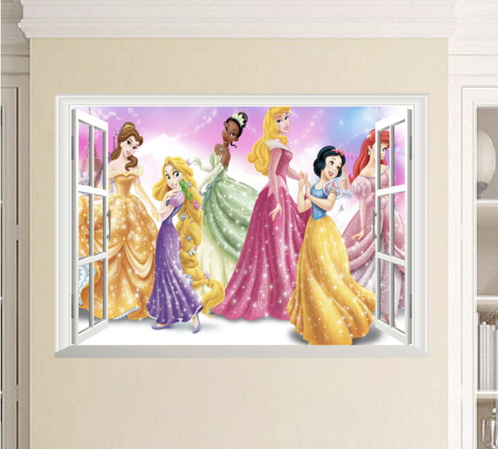 楽天市場 ディズニープリンセス Disney Princess ウォールステッカー ラプンツェル 白雪姫 ベル ティアナ シンデレラ ウインドタイプ ウォールステッカー ウォール ステッカー ポスター シール 貼って はがせる 壁紙 壁シール 子供部屋 N Cyber Gate 楽天市場店