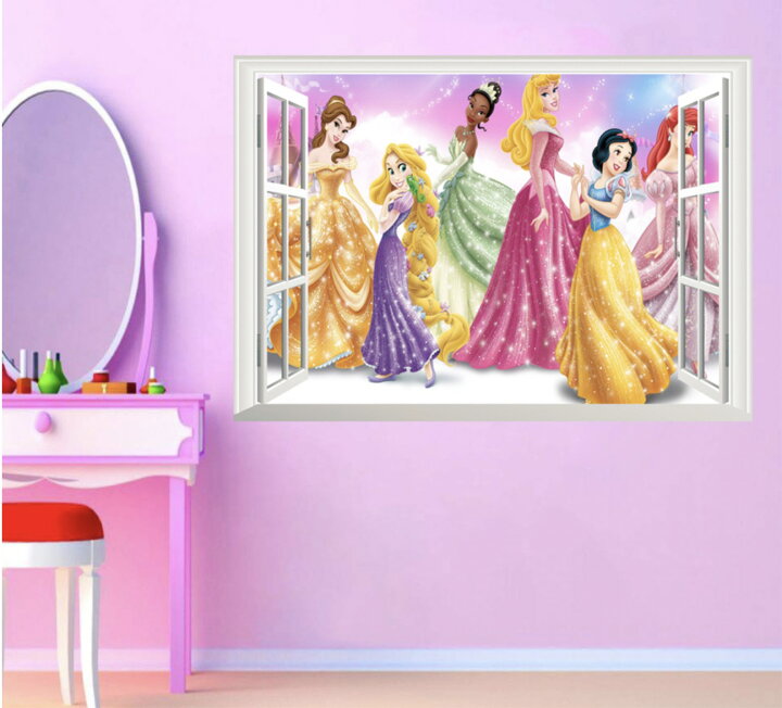 楽天市場 ディズニープリンセス Disney Princess ウォールステッカー ラプンツェル 白雪姫 ベル ティアナ シンデレラ ウインドタイプ ウォールステッカー ウォール ステッカー ポスター シール 貼って はがせる 壁紙 壁シール 子供部屋 N Cyber Gate 楽天市場店