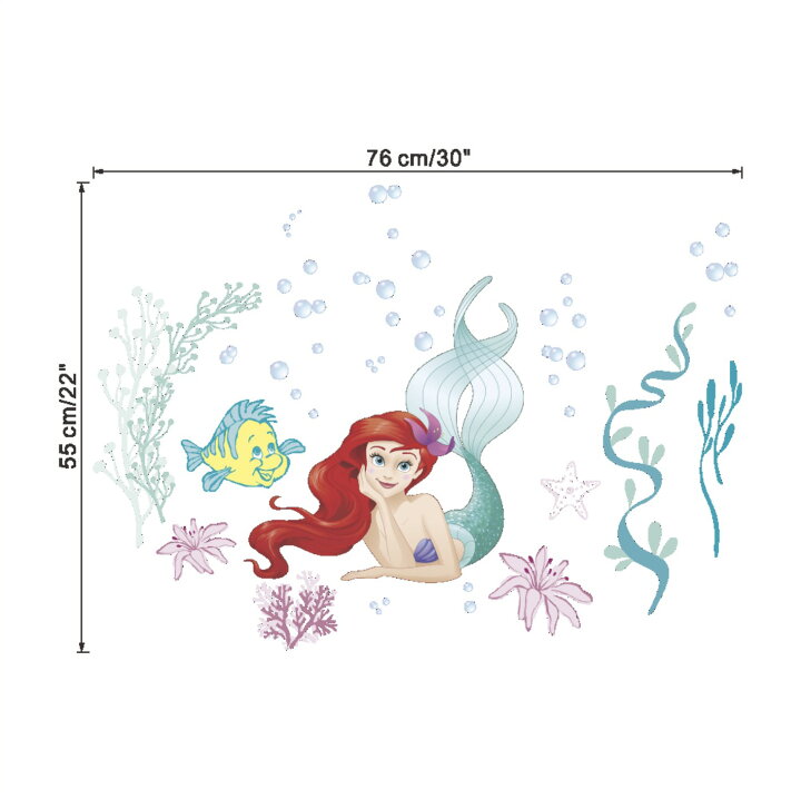 楽天市場 リトルマーメイド The Litle Marmaid Disney アリエル ディズニーウォールステッカー ウォール ステッカー ポスター シール 北欧 激安 貼って はがせる 壁紙 壁シール キャラクター リビング 子供部屋 Cg Cyber Gate 楽天市場店