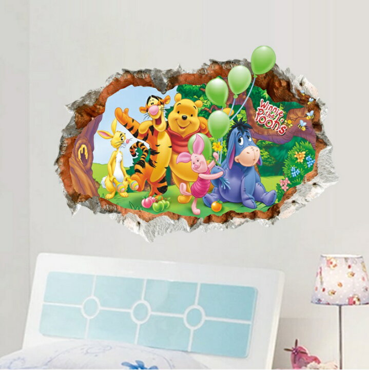 楽天市場 プーさんの仲間達 Disney ディズニー ウォールステッカー ウォール ステッカー ポスター シール 北欧 激安 貼って はがせる 壁紙 壁シール 子供部屋 Cg Cyber Gate 楽天市場店