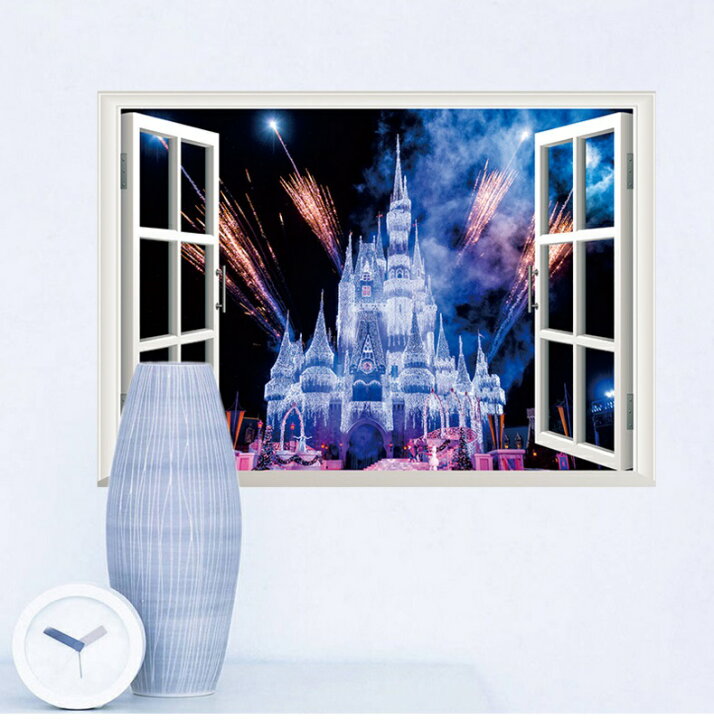 楽天市場 ディズニ プリンセス シンデレラ城 ナイトウインドタイプ Disney Princess Disney Castles ウォールステッカー ウォール ステッカー ポスター シール 北欧 激安 貼って はがせる 壁紙 壁シール 子供部屋 Cg Cyber Gate 楽天市場店