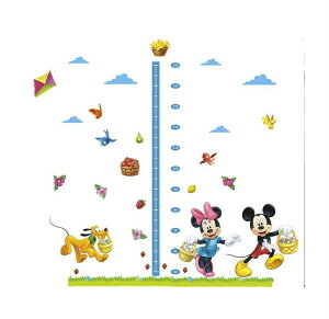 【ミッキーミニー身長計】50〜150cm Disney ディズニー ウォールステッカー ウォール ステッカー ポスター シール 北欧 激安 貼って はがせる 壁紙 壁シール 子供部屋 身長計