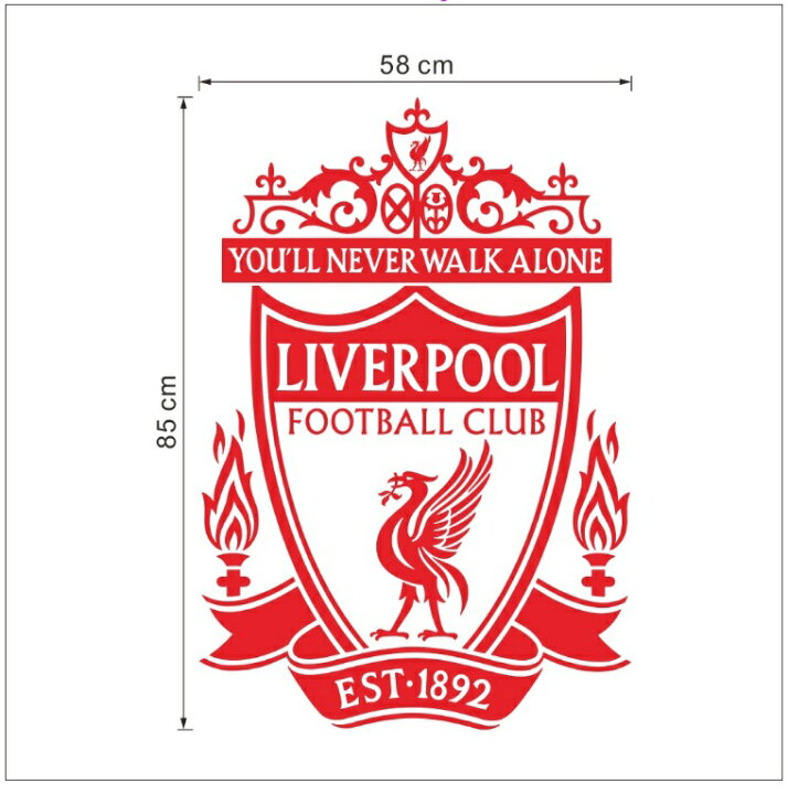 楽天市場 リバプール Fc Liverpool Fc レッズ エンブレム ウォールステッカー 貼って 剥がせる 壁紙 Cyber Gate 楽天市場店