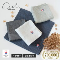 今治タオル ハンカチ 6枚セット シエル タオル 送料無料 (ポスト投函) 楽天1位獲得 ハンドタオル ミニハ…