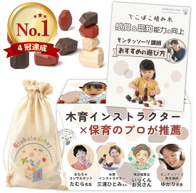 【7/15限定！1000円クーポン】【モンテッソーリ講師・知育のプロ推薦】【楽天1位】でこぼこ積み木 2歳 おもちゃ モンテッソーリ 【食品衛生法試験合格済】男の子 1歳 木のおもちゃ 知育玩具 つみき ブロック18個 赤ちゃん 子供プレゼント Globaledutoy