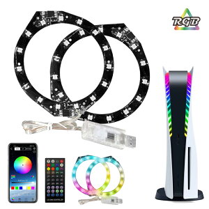 PlayStation5 PS5 slim pLEDOCg JX^}CY\ {̓ ԐڏƖ LEDe[v Hsv tȒP USBd PS5pd Rt pAvL Cyberplugs