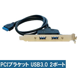 PCI USB3.0 PCIブラケット用 コネクタ 2メスポート変換 Cyberplugs