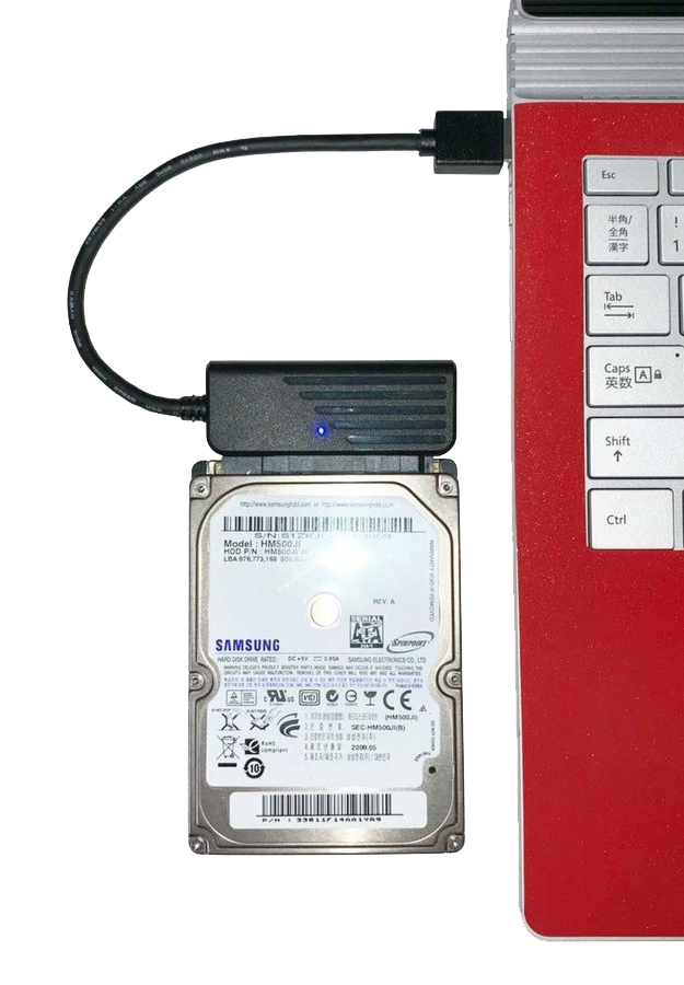【 DM便 送料無料 】16cm SATA-USB 3.0 変換 アダプタ 2.5インチ HDD SSD など 専用  アクセスランプ追加Cyberplugs | Cyberplugs