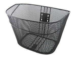 自転車用 ミクロメッシュ フロントバスケットカゴ 前カゴ ブラック 買い物 通勤 通学 カバン