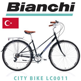 イタリアブランド ビアンキ クロスバイク BIANCHI CITY BIKE LC0011 7S 45cm（身長160〜170cm） BLACK GLOSSY LILAC トルコモデル