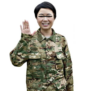 【送料無料】 迷彩服 戦闘服 自衛隊服 上下セット かつら付 アーミー服 ハロウィン コスプレ
