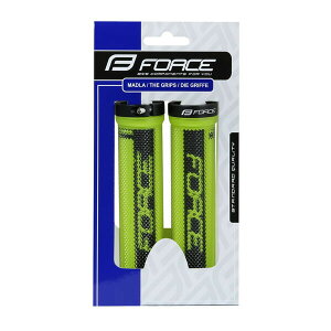 自転車 グリップ LOGO ロックリング 128mm イエロー ブラック FORCE フォース 交換 おしゃれ スポーツバイク