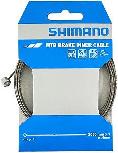 SHIMANO シマノ 自転車 ブレーキワイヤー ケーブル MTB ブレーキインナーケーブル ステンレス 1.6mmx2050mm シルバー マウンテンバイク