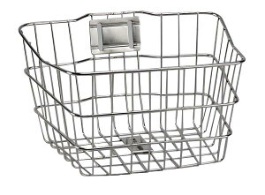 自転車 カゴ 前用 フロント 子供 幼児 キッズバイク用 ワイヤー前カゴ シルバー センタン工業