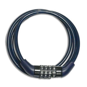 自転車 鍵 ワイヤー 小型 マイダイヤルロック 4桁 90cm アースネイビー ロック カギ サギサカ
