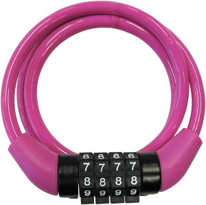 自転車 鍵 ワイヤー 小型 マイダイヤルロック 4桁 60cm ピンク ロック カギ 軽量 サギサカ