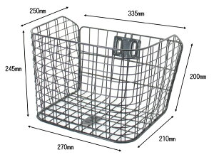 自転車 カゴ 前用 フロント ワイヤー 前カゴ ブラック サギサカ