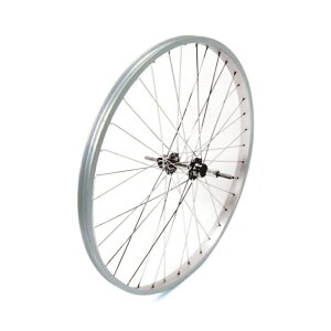 自転車 後車輪 27インチ 27 x 1 3/8 外装6段 アルミ WO シルバー ホイール リア 後輪
