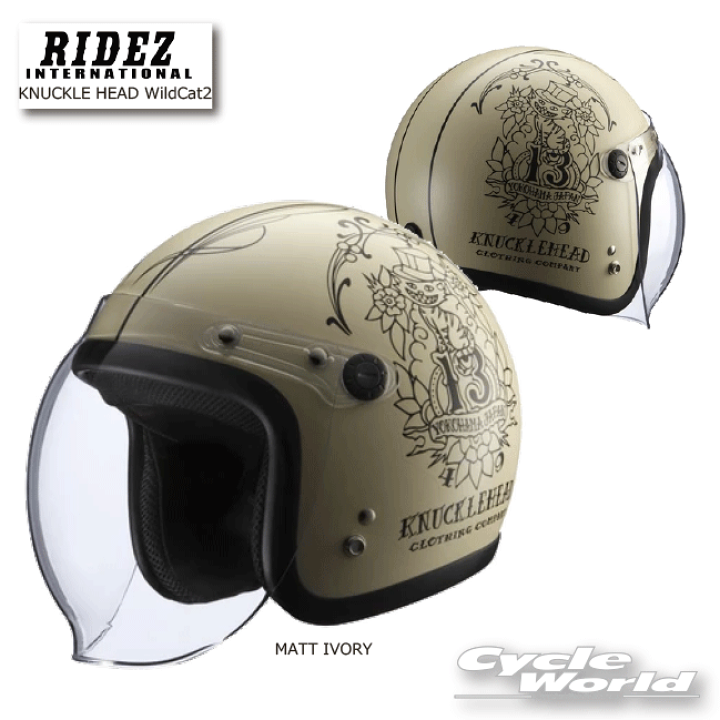100%正規品 ナックルヘッド ジェットヘルメットRIDEZ HELMET 未使用