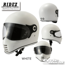 ☆【RIDEZ】「RIDEZ XX」 《ホワイト》ヘルメット 　ライズ　フルフェイス　ライズインターナショナル【バイク用品】