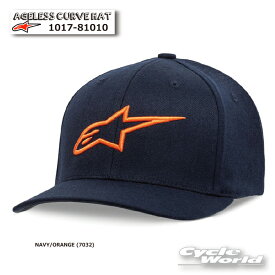 ☆正規品【ALPINESTARS】AGELESS CURVE HAT《1017-81010　NAVY/ORANGE (7032)》　キャップ　CAP　帽子　野球帽　アルパインスターズ イタリア 取り寄せ【バイク用品】