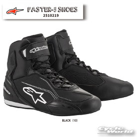 ☆●正規品【ALPINESTARS】 FASTER-3 SHOES 《(10) BLACK 》イタリア取り寄せ　2510219 ファスター3　シューズ 　オンロードブーツ　ショートブーツライディングシューズ　アルパインスターズ【バイク用品】