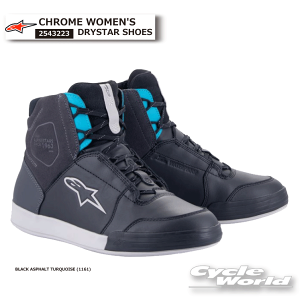 KiyALPINESTARSzCHROME WOMEN'S DRYSTAR SHOESsBLACK ASPHALT TURQUOISE (1161) tC^A񂹁@NhCX^[V[Y p fB[X CfBO I[hu[c V[gu[c c
