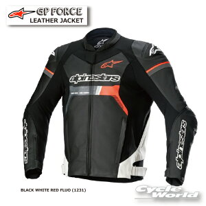 KiyALPINESTARSzGP FORCE LEATHER JACKETs3100822@BLACK WHITE RED FLUO (1231)tU[WPbg@ [VOWPbg@ApCX^[Y C^A 񂹁yoCNpiz