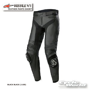 KiyALPINESTARSzMISSILE V3 LEATHER PANTS SHORTs3120622@BLACK BLACK (1100)tU[pc@[VOpc@vpc@ApCX^[Y C^A 񂹁yoCNpiz