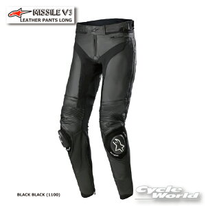 KiyALPINESTARSzMISSILE V3 LEATHER PANTS LONGs3120722@BLACK BLACK (1100) tU[pc@[VOpc@vpc@ApCX^[Y C^A 񂹁yoCNpiz