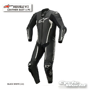 KiyALPINESTARSzMISSILE V2 LEATHER SUIT 1 PCs3150122@BLACK WHITE (12) t@U[X[c@[VOX[c@ApCX^[Y C^A 񂹁yoCNpiz