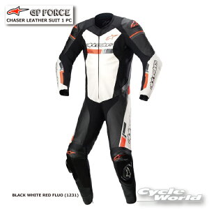 KiyALPINESTARSzGP FORCE CHASER LEATHER SUIT 1 PCs3150321@BLACK WHITE RED FLUO (1231) t@U[X[c@[VOX[c@ApCX^[Y C^A 񂹁yoCNpiz