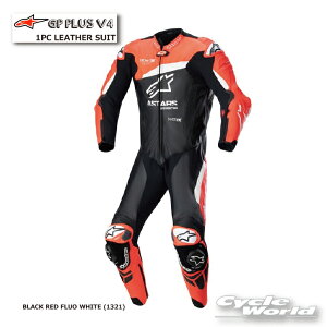 KiyALPINESTARSzGP PLUS V4 1PC LEATHER SUITs3150523@BLACK RED FLUO WHITE (1321) t@U[X[c@[VOX[c@ApCX^[Y C^A 񂹁yoCNpiz