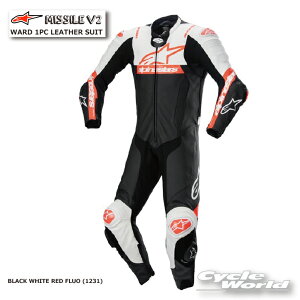 KiyALPINESTARSzMISSILE V2 WARD 1PC LEATHER SUITs3151824@BLACK WHITE RED FLUO (1231)t@U[X[c@[VOX[c@ApCX^[Y C^A 񂹁yoCNpiz
