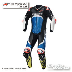 KiyALPINESTARSzGP TECH V4 1 PC SUITs3156822@BLACK BLUE YELLOW FLUO (1075) t@U[X[c@[VOX[c@ApCX^[Y C^A 񂹁yoCNpiz