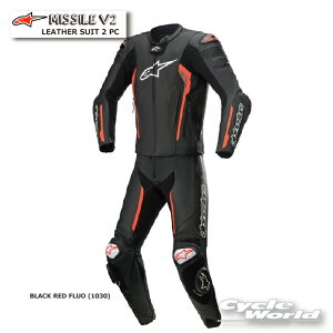 KiyALPINESTARSzMISSILE V2 LEATHER SUIT 2 PCs3160122@BLACK RED FLUO (1030)t@2s[X@ZbgAbv@㉺Zbg@U[X[c@[VOX[c@ApCX^[Y C^A 񂹁yo