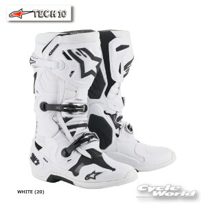 ☆正規品【ALPINESTARS】TECH 10 ブーツ 《2010020》WHITE (20) イタリア取り寄せ テック10 TECH10アルパインスターズ  モトクロス オフロードブーツ オフロード MX【バイク用品】