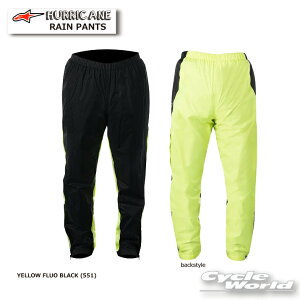 KiyALPINESTARSzHURRICANE RAIN PANTSs3224617@YELLOW FLUO BLACK (551) t@Cpc@ApCX^[Y C^A 񂹁yoCNpiz