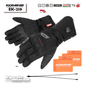 ☆ * 【KOMINE】EK-219 プロテクトモーターサイクルヒートグローブセット　電熱　秋冬　ウインターグローブ　薄型7.4Vバッテリーセット付き　冬用　防寒　メンズ　レディース　大きいサイズ　コミネ【バイク用品】