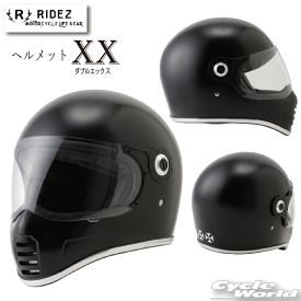 ☆【RIDEZ】「RIDEZ XX」 《ブラック》ヘルメット　ダブルエックス 　ライズ　フルフェイス　ライズインターナショナル【バイク用品】
