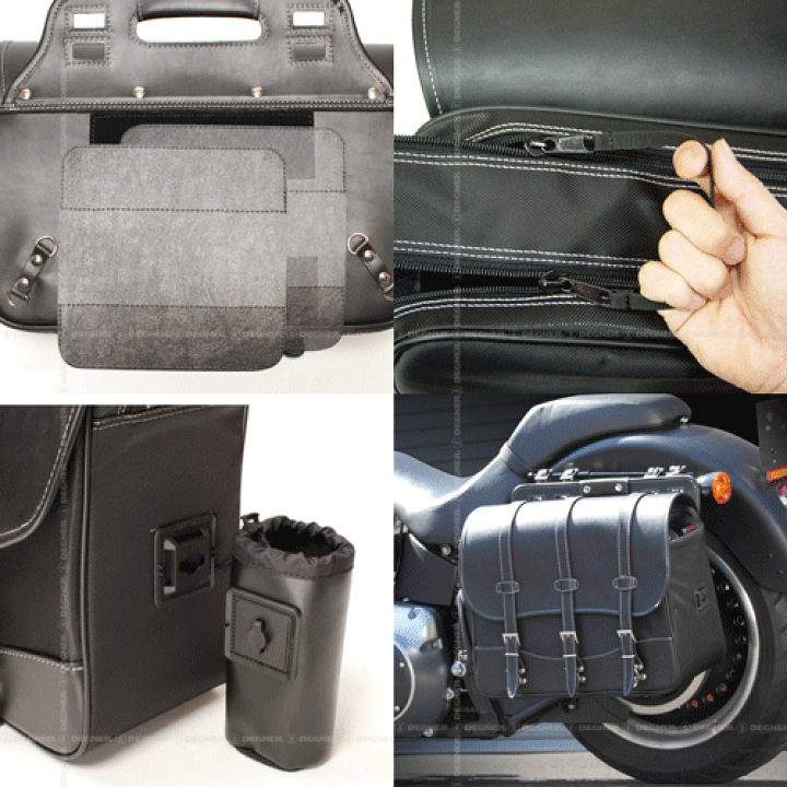 デグナー　ナイロンサドルバッグ　ブラック　17L ハーレー DEGNER アジャスターナイロンサドルバッグ/ADJUSTER NYLON