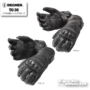 ☆正規品【DEGNER】TG-36 スマホ対応ツーリンググローブ GLOVE 山羊革 防寒 防風 寒さ対策 デグナー 【バイク用品】