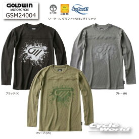 ☆【★在庫処分特価!!!】【あす楽/ネコポス対応】GSM24004　ソークール ロンググラフィックTシャツ【GOLDWIN】　長袖　クール素材　ロングTシャツ　ロンT　冷感　涼感　ゴールドウィン　★【バイク用品】