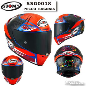 ☆【SUOMY】SSG0018 SUOMY SR-GP PECCO BAGNAIA ペコ バニャイア　 フルフェイス　ヘルメット SGマーク 公道走行　MFJ公認レースOK スオーミー 　エトスデザイン　【バイク用品】